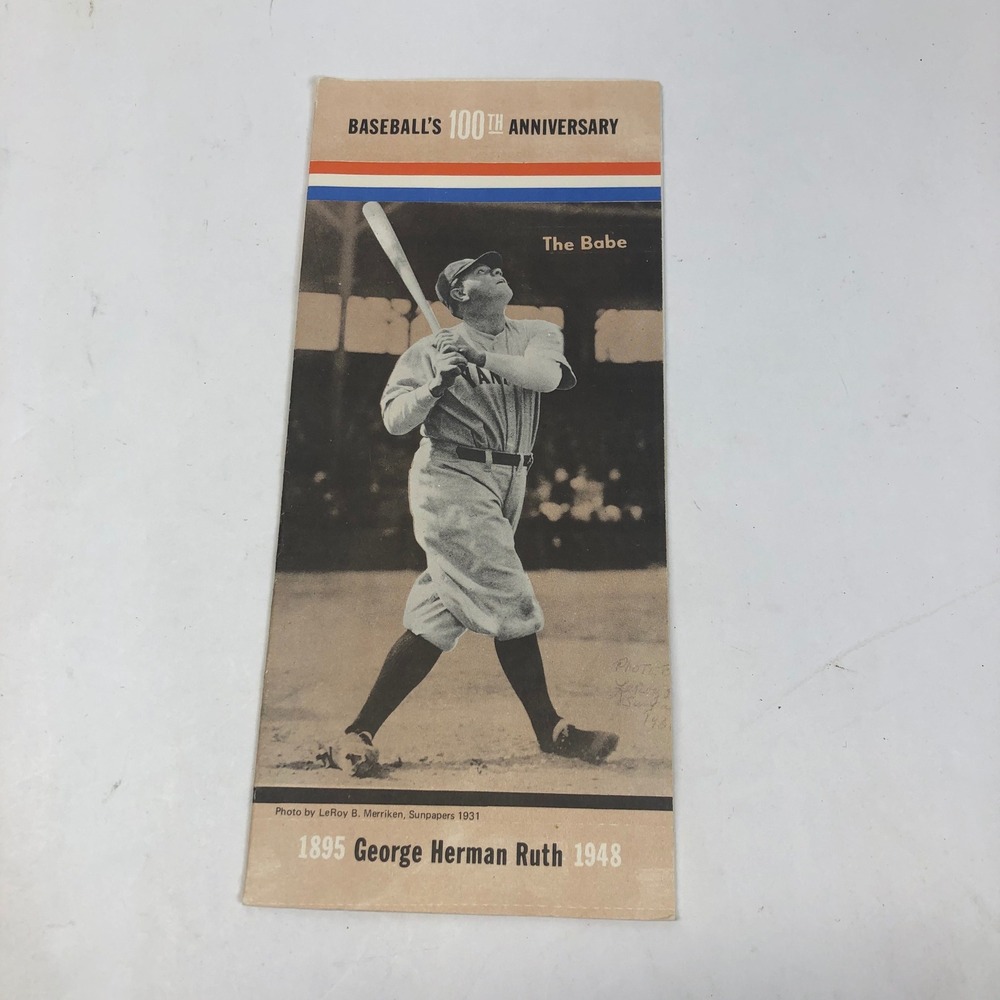 Babe Ruth Baseball 100th Anniversary Commemorative Coin Medal Brochure‎